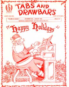 Item #08-0853 Tabs and Drawbars Magazine, v. 43 no. 1. December 1981 - January 1982. Pacific...