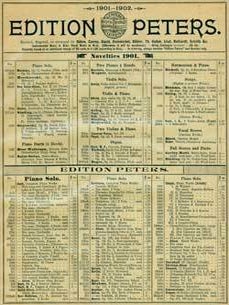 Item #08-0949 Catalogue, 1901-1902. Edition Peters