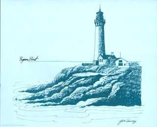 Seney, Joe - A Selection of California Lighthouse Drawings: From Discovering the California Coast, a Sunset Pictorial