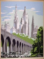Item #08-1058 View of downtown Tulsa in 1944. Paul and Riley Corrubia
