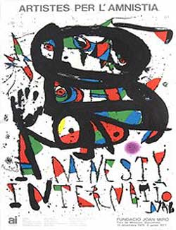 Item #08-1165 Poster for Amnesty International. Joan Miró.