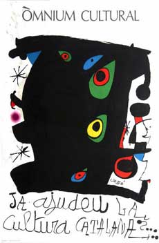 Item #08-1174 Poster for the exhibition "Òmnium Cultural." Joan Miró.