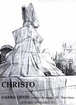 Item #08-1175 Wrapped Monument to Vittorio Emanuele. Project for Piazza del Duomo, Milano. Poster. Christo.