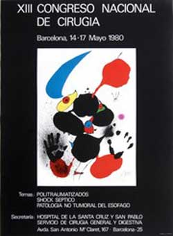 Item #08-1180 Poster for the exhibition "XIII Congreso Nacional de Cirugia." Temas:...