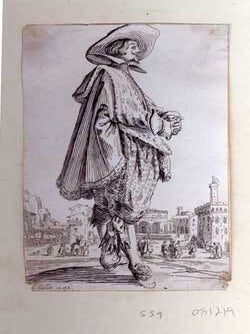 Item #08-1219 Le gentilhomme aux Main jointes. From La Noblesse series. Jacques Callot, After