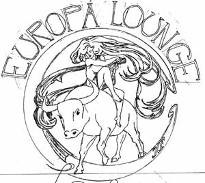Item #08-1266 Europe Riding Bull ("Europa Lounge" Logo). Kerstin Faber