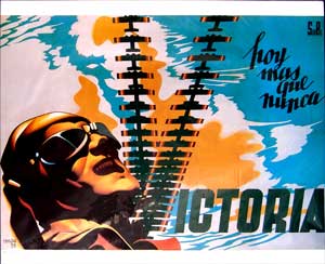 Item #08-1590 Hoy más que nunca, VICTORIA [Today more than ever, VICTORY]. Cartel. Poster. Josep...