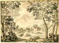 Item #09-0377 Landscape with Estate. Salvator Rosa, after