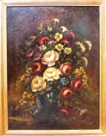 Item #09-0464 A Floral Arrangement with Roses. F. H. Corbett