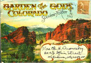 Item #09-0485 Garden of the Gods, Colorado Souvenir Folder [postcards]. H. H. Tammen