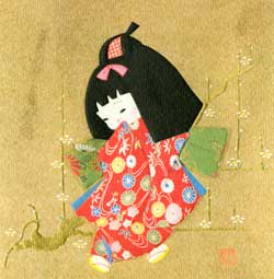 Item #09-0489 Little Odori Dancer. Japanese artist
