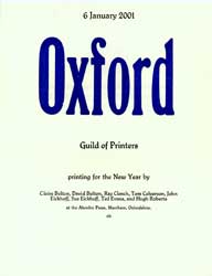 Item #09-0500 Oxford. A Selection of Broadsides. Oxford Guild of Printers