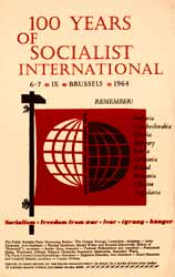 Item #09-0576 100 Years of Socialist International. 6-7 * IX * Brussels * 1964. Stanislaw Gliwa