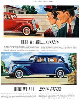 Item #10-0063 Collection of vintage Packard automobile advertisements. magazine publishers