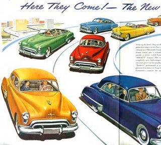 Item #10-0064 Collection of vintage Oldsmobile automobile advertisements. magazine publishers