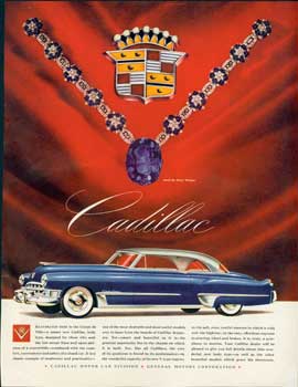 Item #10-0068 Collection of vintage Cadillac automobile advertisements. magazine publishers