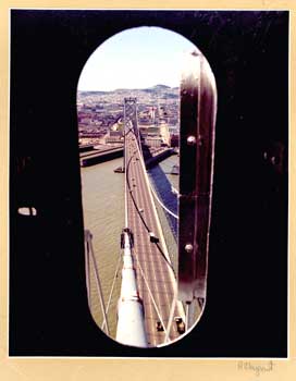 Item #10-0086 Keyhole portrait of San Francisco from Bay Bridge Tower. R. Chupont