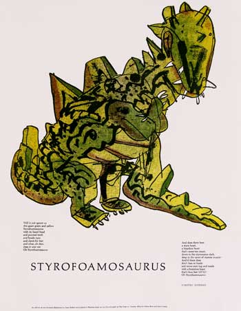 Item #10-0117 Styrofoamosaurus. Gene Holtan, Timothy Sheehan, Gary Young, Felicia Rice.