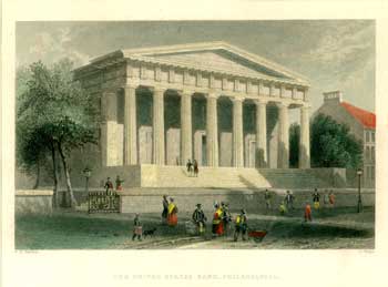 Tingle, James; after Bartlett, William Henry - The United States Bank, Philadelphia