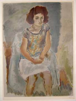 Item #10-0278 Seated woman. Jules Pascin