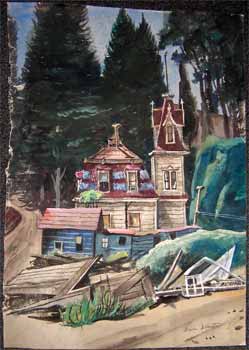 Item #10-0848 Victorian and Redwoods in Marin County. Norman Todhunter