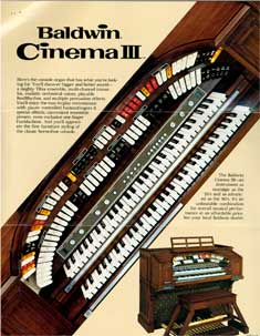 Item #11-0272 Baldwin CInema III and Studio III. Baldwin Piano, Organ Company