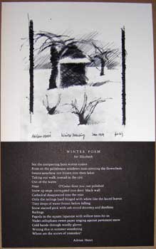 Item #11-0487 Winter Poem. Adrian Henri