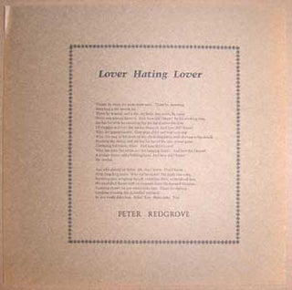 Item #11-0488 Lover Hating Lover. Peter Redgrove