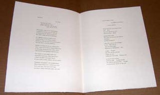 Item #11-0549 Two Poems. Tim Reynolds