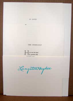 Item #11-0550 Three Poems. Langston Hughes