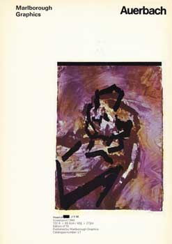 Item #11-0666 Prospectus for Recent Graphic Works by Frank Auerbach. Frank Auerbach