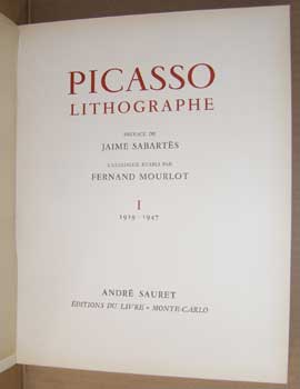 Item #11-0688 Picasso Lithographe I, 1919-1947. Fernand Mourlot