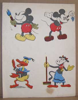 Item #11-0713 Leaf of Disney characters. Walt Disney, after