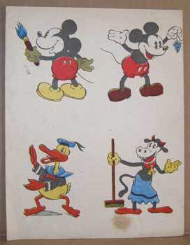Item #11-0713 Leaf of Disney characters. Walt Disney, after