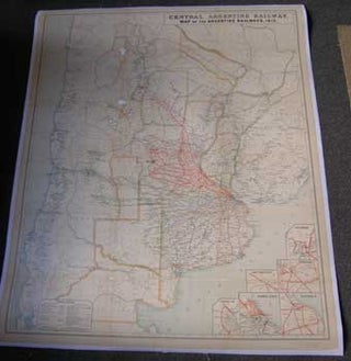 Item #11-0952 Central Argentine Railway. Map of the Argentine Railways, 1913. Central Argentine...