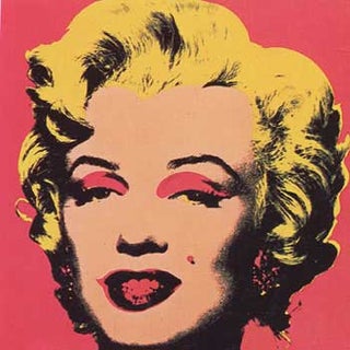 Item #11-1031 Marilyn Monroe 1967 in Salmon, Goldenrod, Flesh and Black. Andy Warhol, After