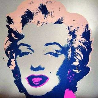 Item #11-1053 Marilyn Monroe 1967 in Gray, Peach Pink, Indigo and Rose. Andy Warhol, After