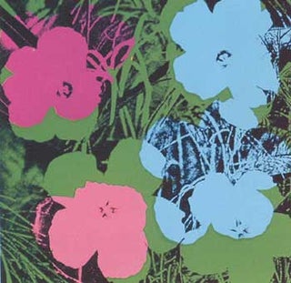 Item #11-1058 Flowers 1970 in Grass Green, Sky Blue, Rose, Rose Pink and Black. Andy Warhol, After