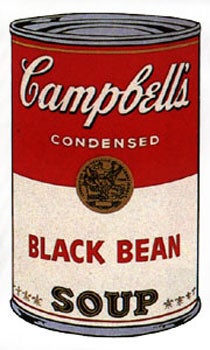 Item #11-1072 Campbell's Soup I 1968. Black Bean. Andy Warhol, After