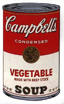 Item #11-1076 Campbell's Soup I 1968. Vegetable Made with Beef Stock. Andy Warhol, After