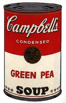 Item #11-1078 Campbell's Soup I 1968. Green Pea. Andy Warhol, After.