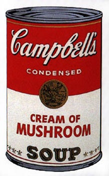 Item #11-1081 Campbell's Soup I 1968. Cream of Mushroom. Andy Warhol, After.