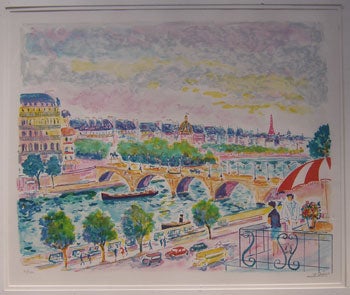 Gicot, Franoise - View of the Seine and Right Bank from the Left Bank in Paris. (la Seine Vue de la Rive Gauche)