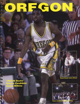 Item #11-1129 University of Oregon 1995-96 Basketball Media Guide. Steve Hellyer.