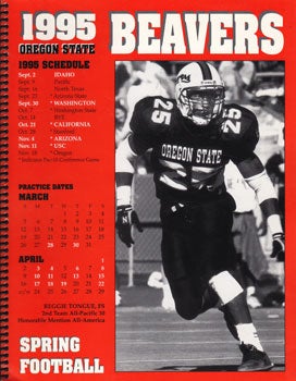 Item #11-1138 1995 Oregon State Football Prospectus. Oregon State University Athletic Department