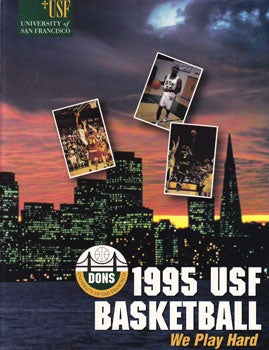 Item #11-1200 1995-96 University of San Francisco Basketball Media Guide. Peter Simon