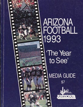 Item #11-1206 1993 Arizona Football Media Guide. Tom Duddleston, Jr., Butch Henry
