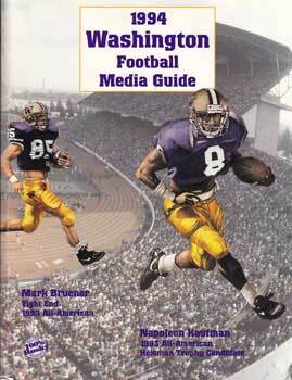 Item #11-1207 1994 University of Washington Football Media Guide. Jim Daves