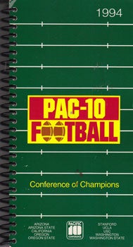 Item #11-1212 1994 Pacific-10 Conference Football Media Guide. Jim Muldoon, Greg Walker