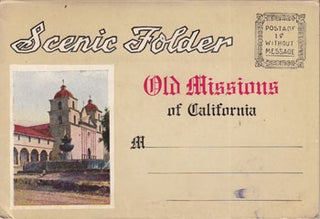 Item #12-0057 Scenic Folder [of] Old Missions of California. M. Kashower Co, Calif Los Angeles